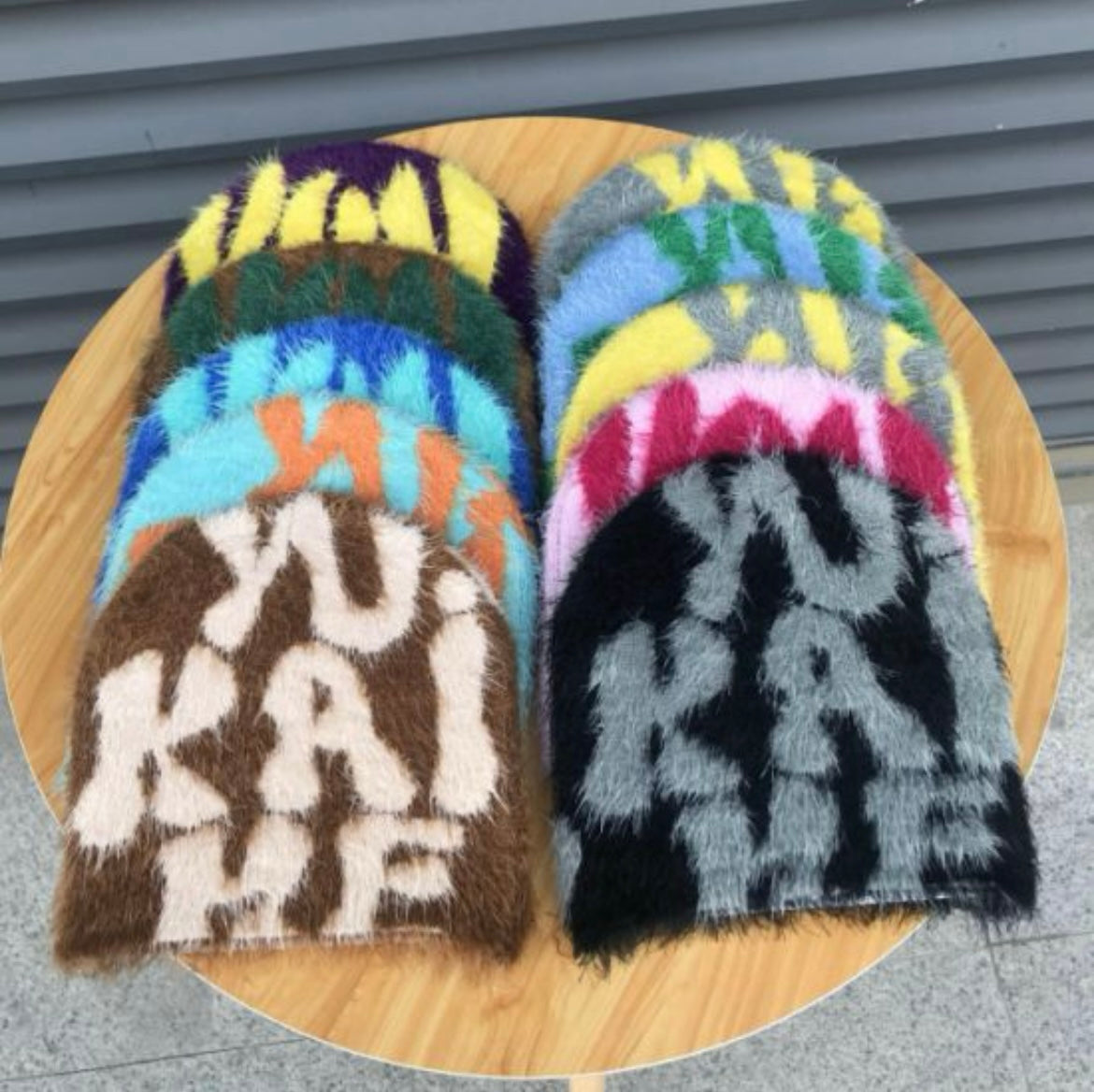 Custom Graphics Y2K woven knitted streetwear high quality beanie