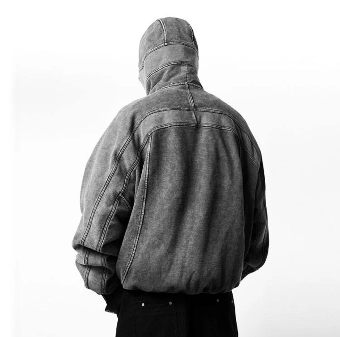 Vintage plain grey streetwear jacket